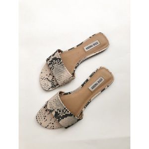 Steve Madden Snake Printed Slide Sandals 9